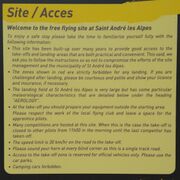 Fluggebiet und Zufahrt