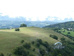 Blick auf den Weststart an der Salève